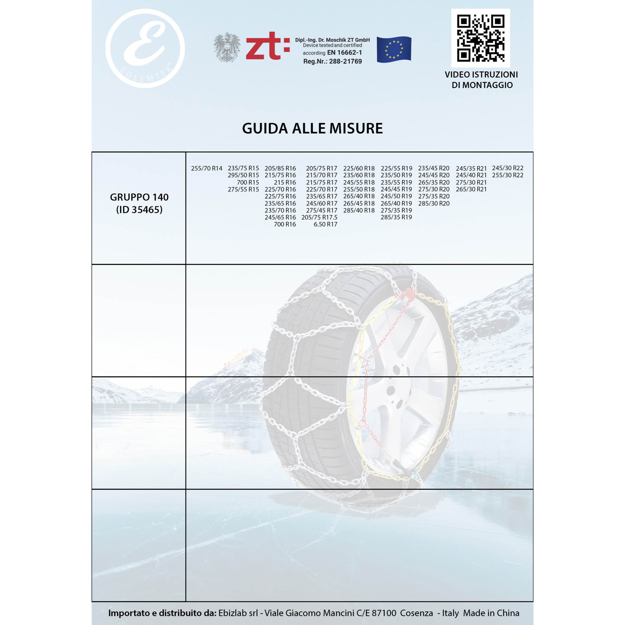 Catene Da Neve In Metallo 9 mm Omologate TUV e GS Onorm Montaggio Rapido Per Auto Macchina Furgone SUV Con Tensionatore Autobloccante (Misura 130)