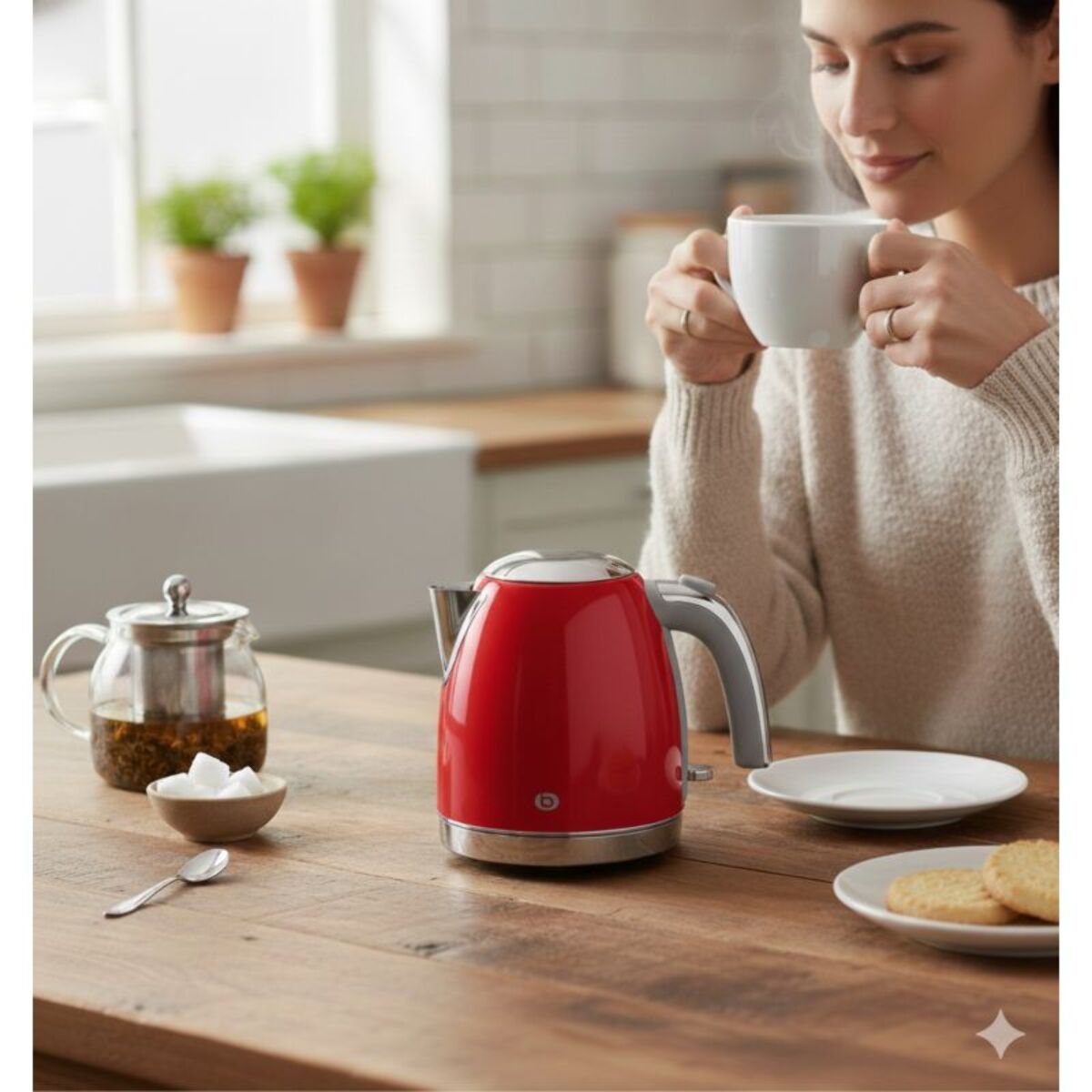 Bouilloire ESSENTIELB EBLK rouge