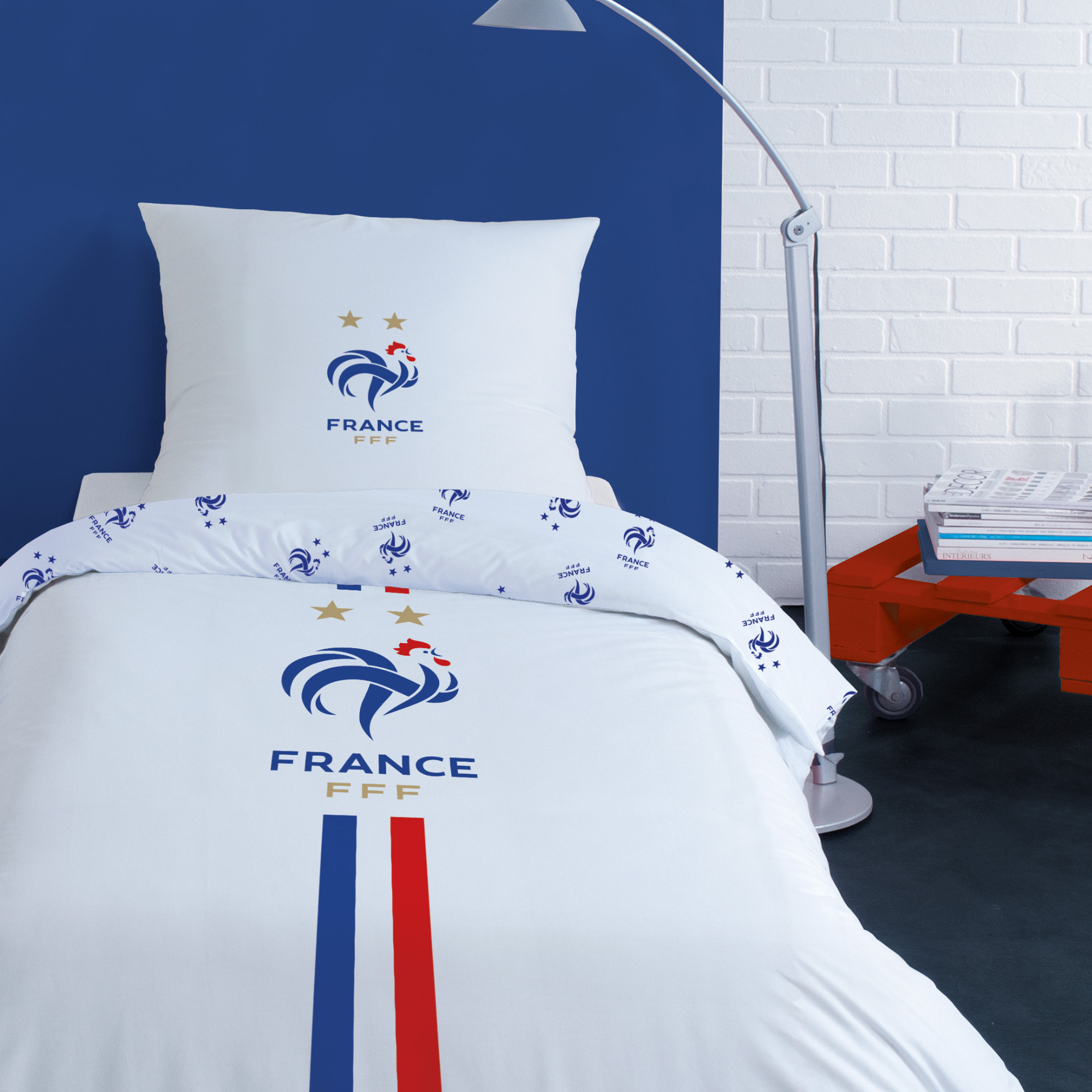 Parure de lit imprimée 100% coton, FFF CLASSIC