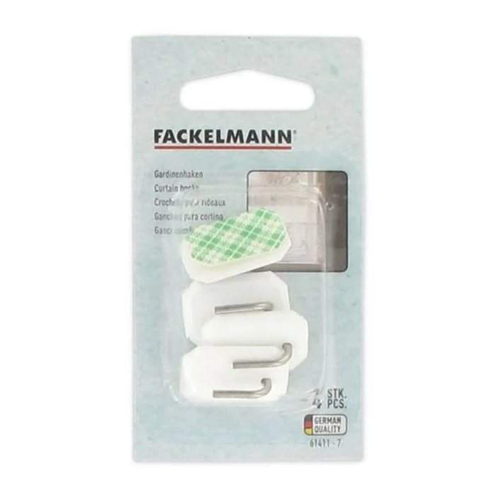 Lot de 4 crochets pour rideaux Fackelmann Tecno