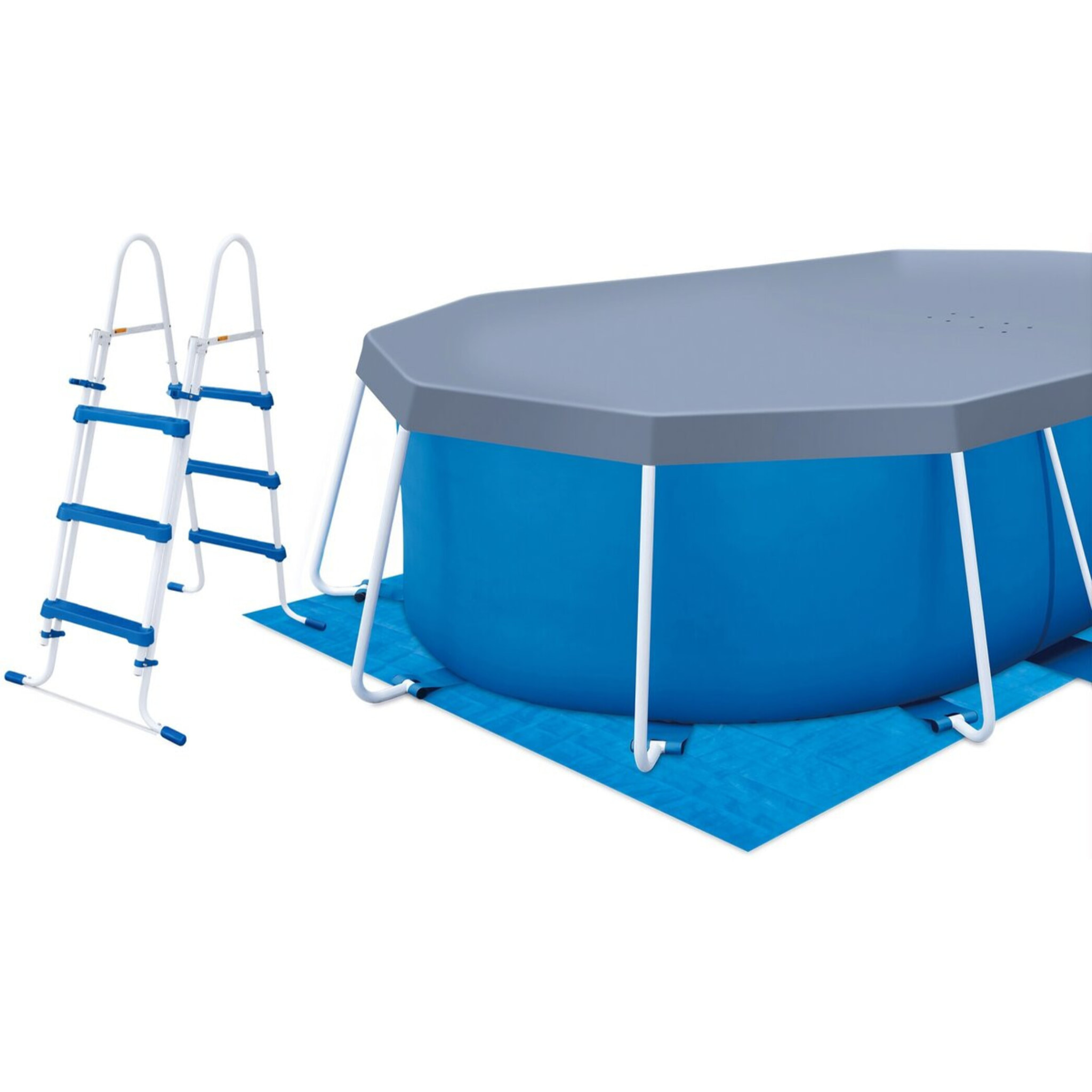 Piscine tubulaire Ovale "Tina" - 4,24 x 2,50 x 1 m