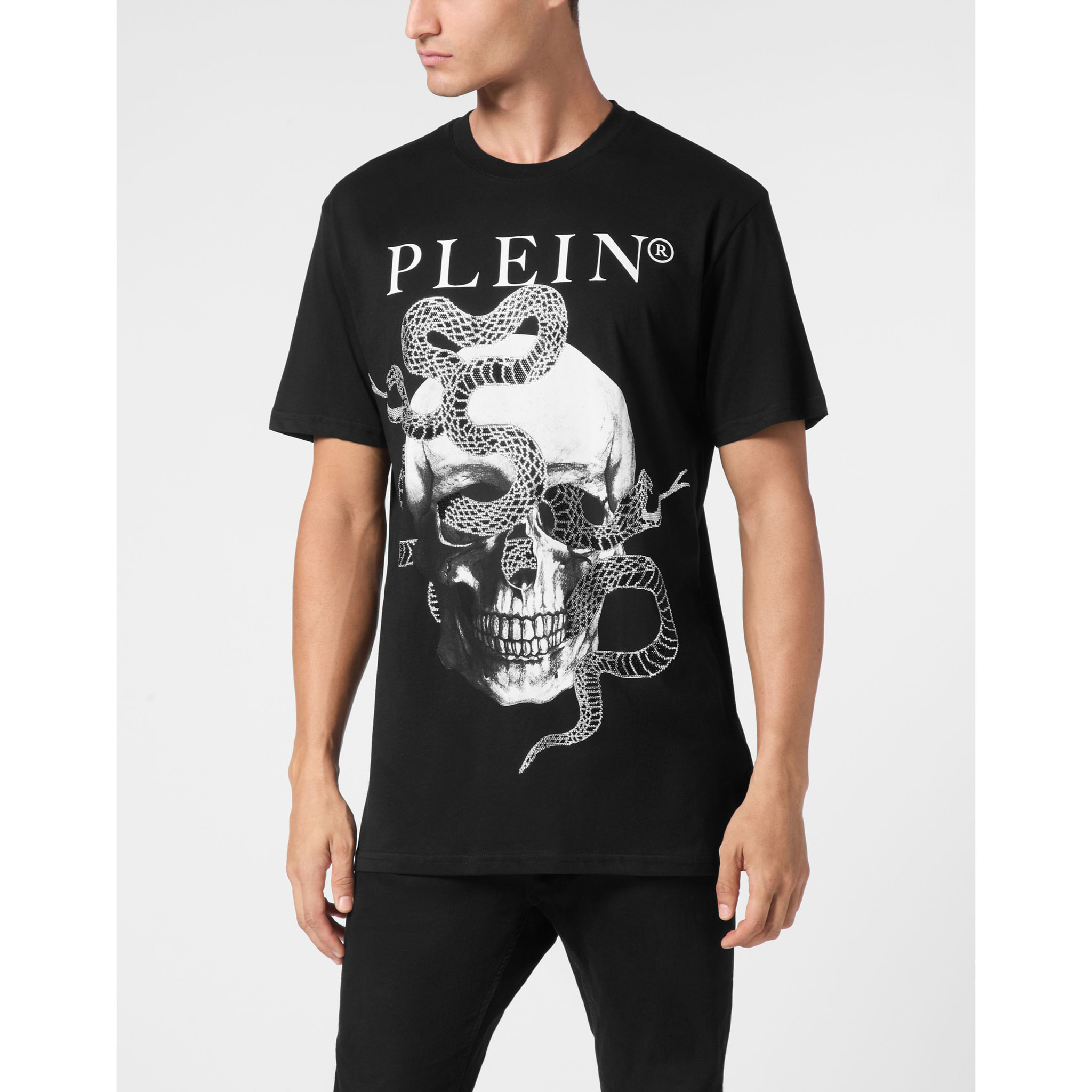 PHILIPP PLEIN T-Shirt Round Neck SNAKE