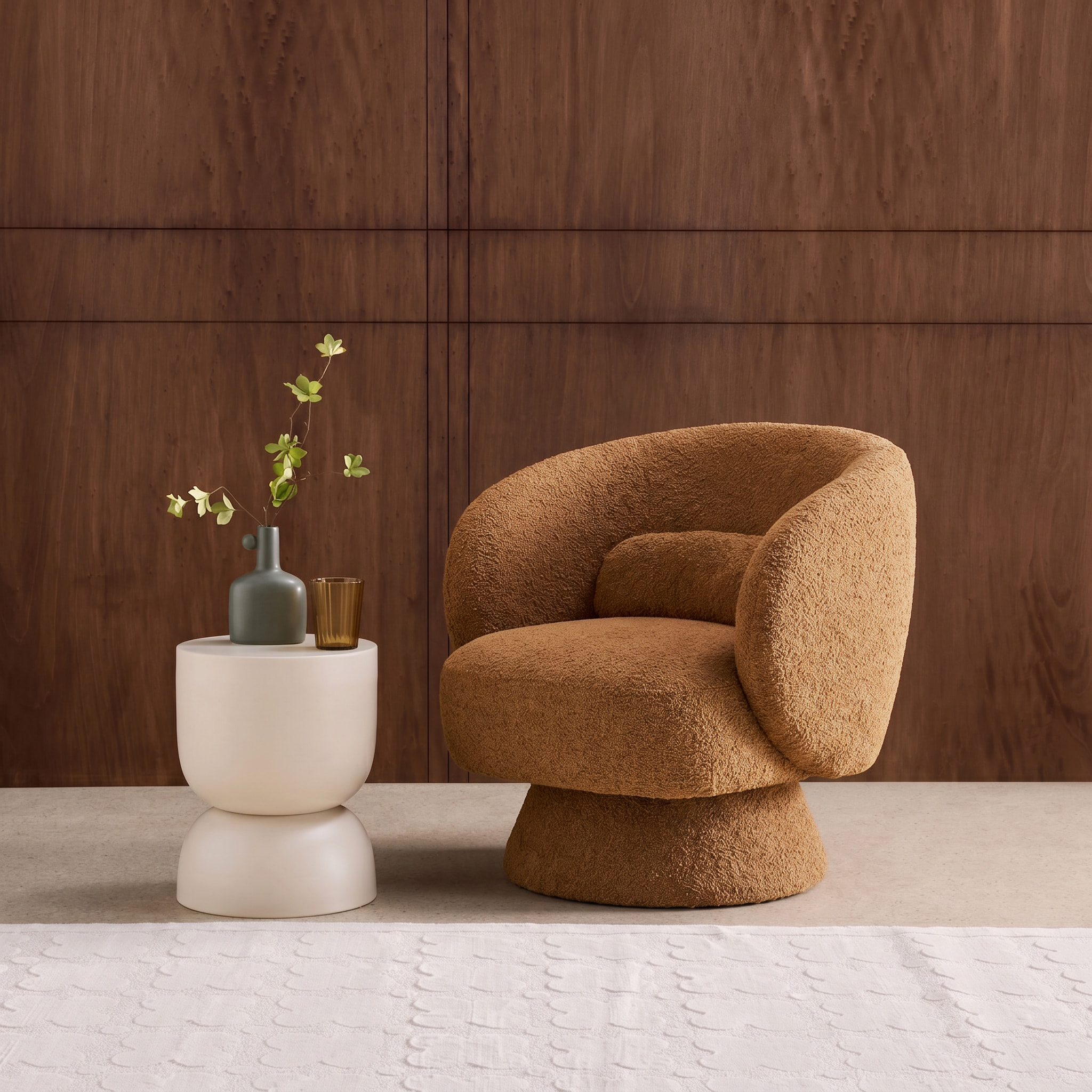 Fauteuil pivotant 360° tissu ELIAS