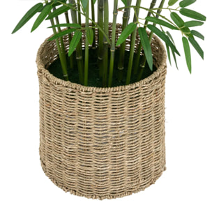 Bambou artificiel pot naturel H150cm vert