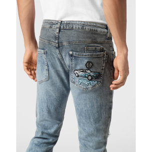 PHILIPP PLEIN Vaqueros de corte recto RACING