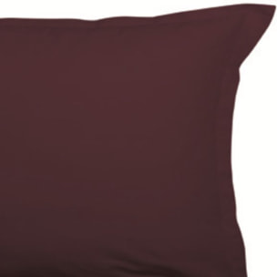 Lot de 2 taies volant plat pique grenat