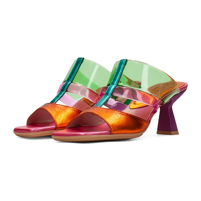 Sandalia Destalonada Danielle Multi metal 6 cm