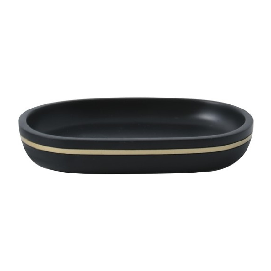 Spirella Lot de 3 accessoires de salle de bain BLY Noir & Doré