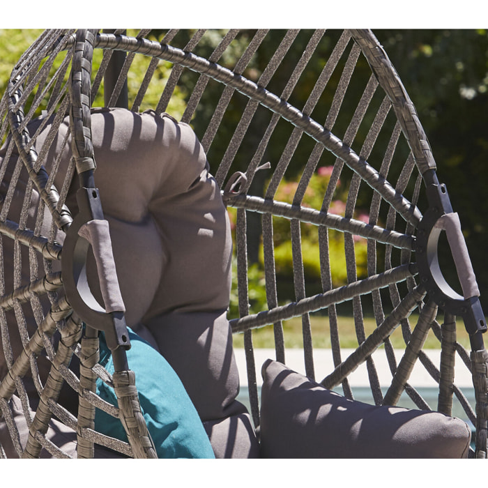 Fauteuil de jardin suspendu - gris anthracite - CANBERRA