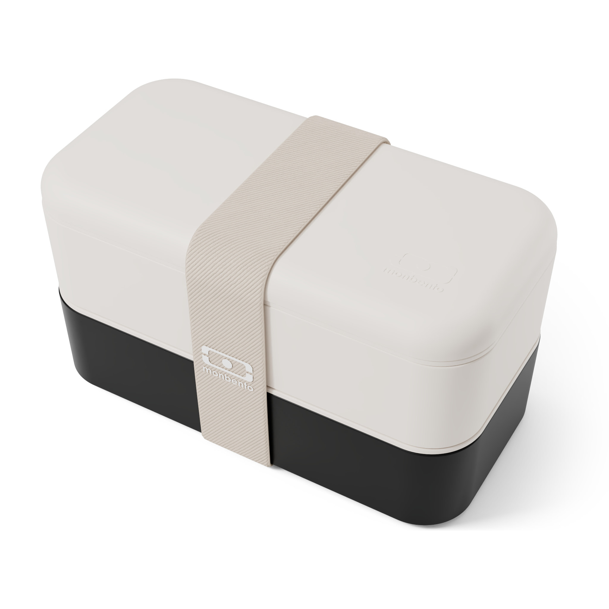 Lunch box 2 compartiments Original 1L Made in France Beige/Noir