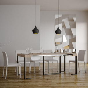 Consolle allungabile 90x40/300 cm Futura Quercia Natura telaio Antracite.