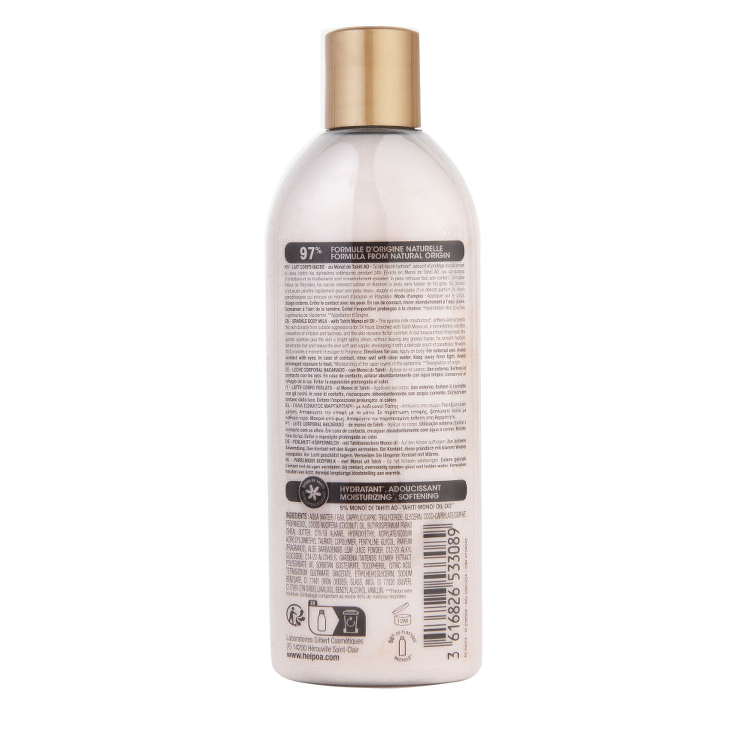 Lait Corps Nacré Trésor de Polynésie - Hydrate, Nourrit, Assouplit, Illumine 250 ml