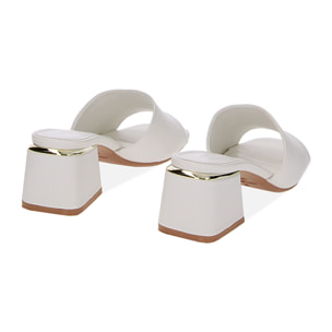 Mules Open Toe blancas