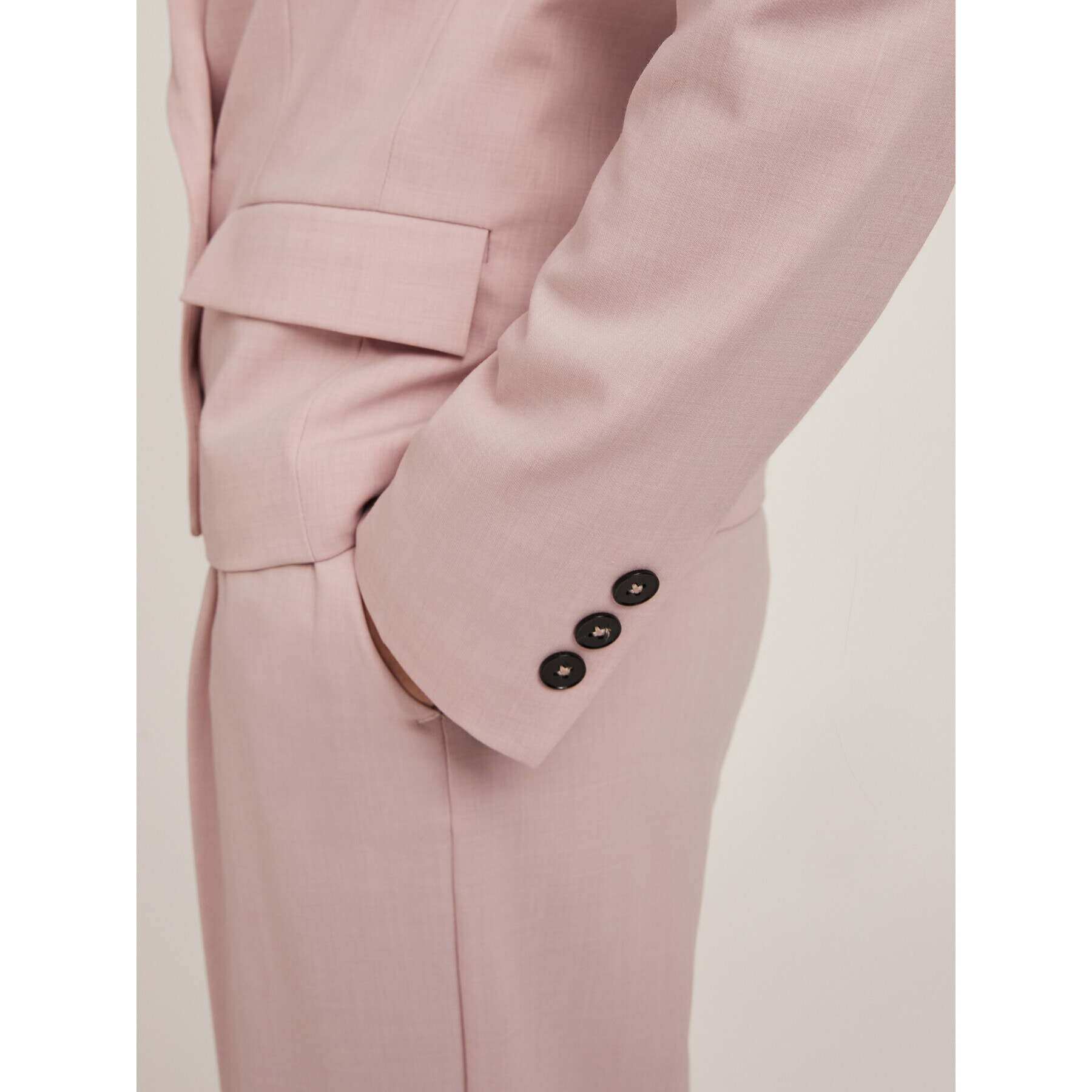 Motivi - Chaqueta de doble botonadura en poliviscosa - Rosa