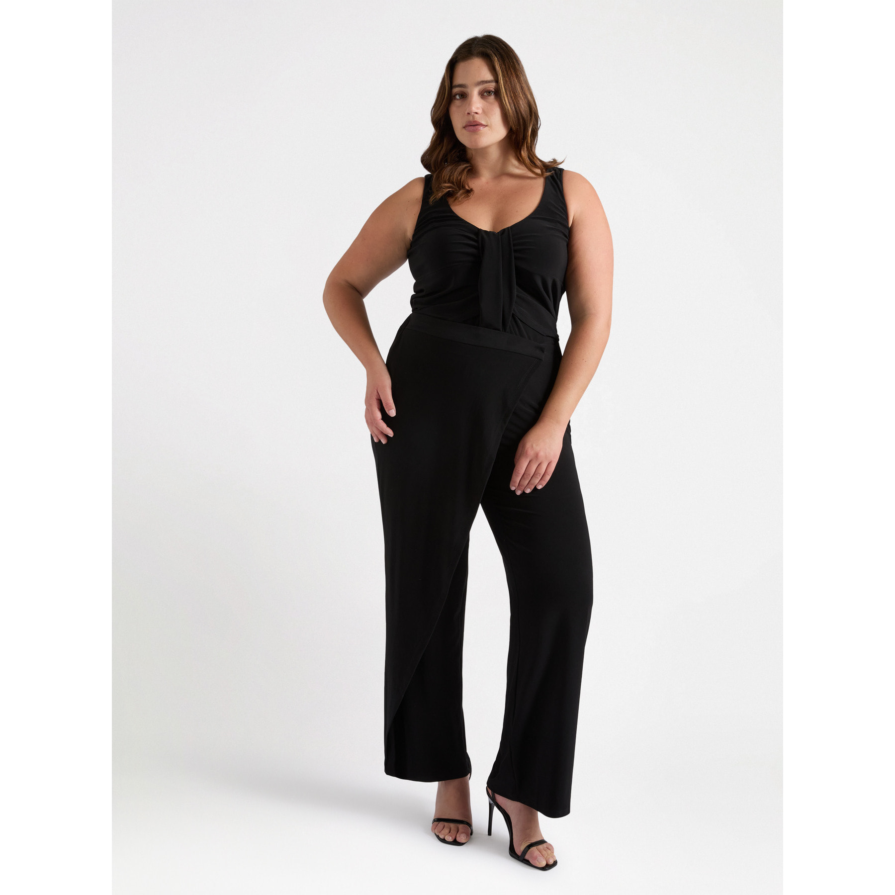 Fiorella Rubino - Pantalón pareo de punto - Negro