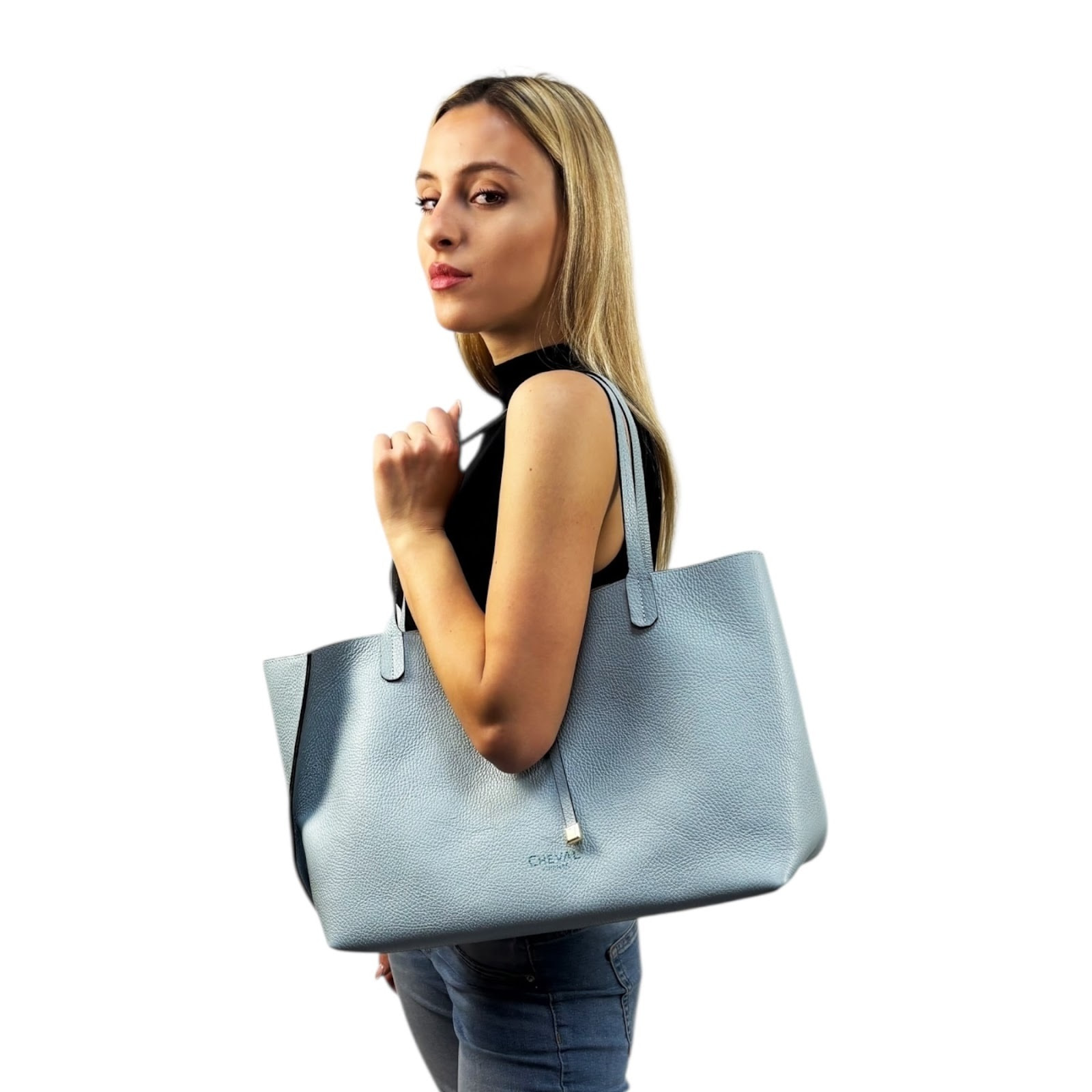 Bolso de hombro Cheval Firenze Clarice Azul Cielo