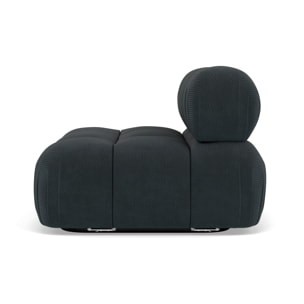 Ruby - module d'assise sans accoudoirs en velours texturé - Noir
