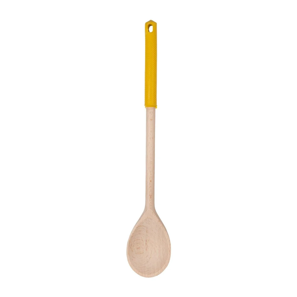 Cuillère de cuisine en bois avec manche en silicone coloré Fackelmann Wood Edition