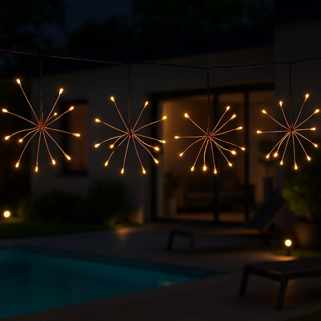 Guirlande solaire FIREWORKS 144 LED 4.2M