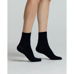 CALZA COTONE IBISCO CON MICRO DISEGNI