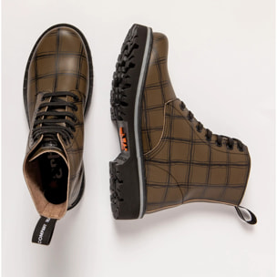 Botines 1166P FANTASY KAKI TARTAN / MARINA color Kaki tartan