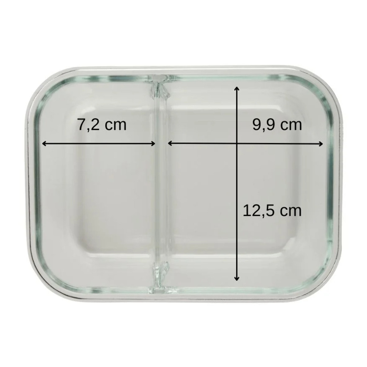 Lot de 2 boîtes à repas en verre avec deux compartiments 1000 ml Fackelmann Move