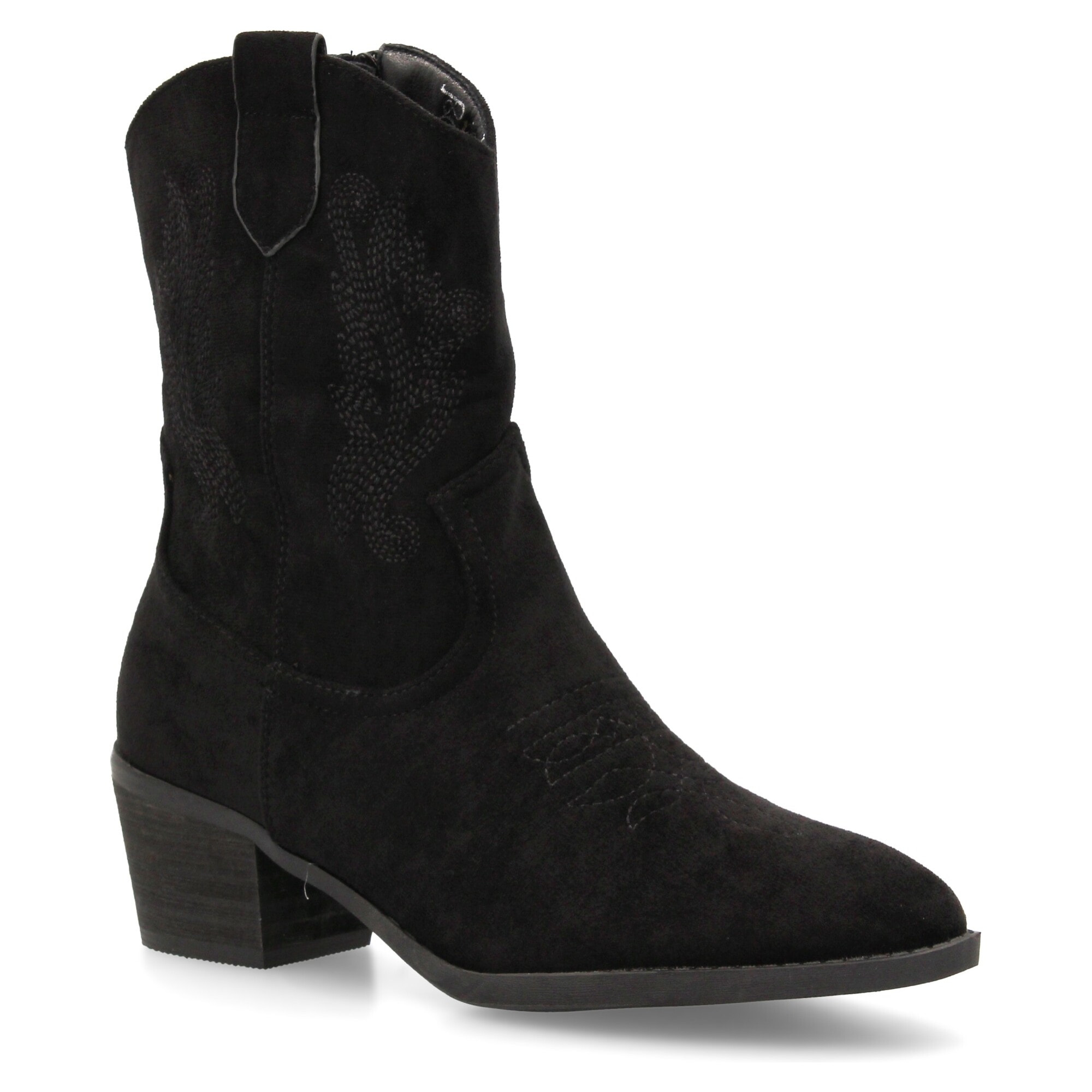 Botín cowboy mujer con bordados laterales