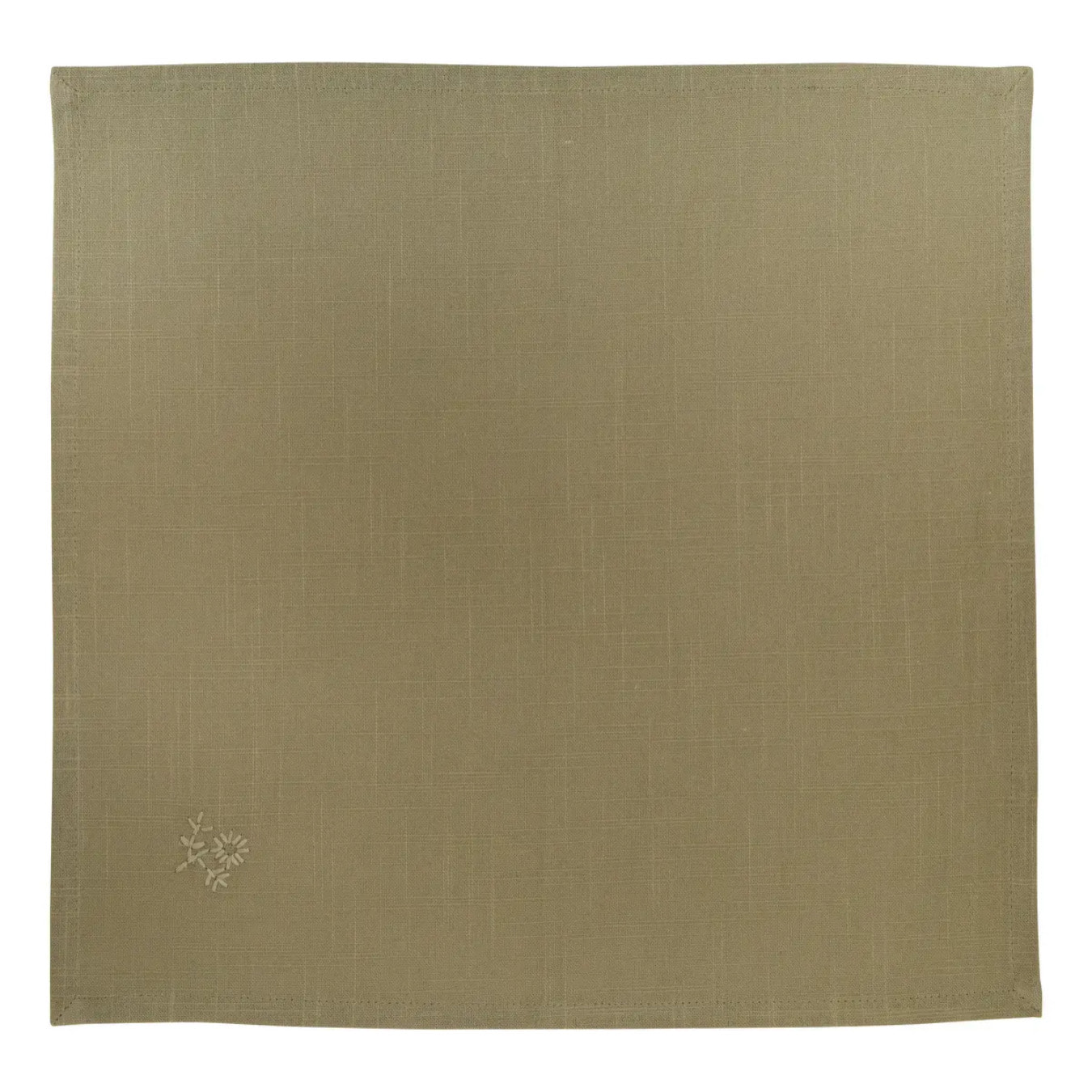 4 serviettes de table Joy 40x40cm vert kaki