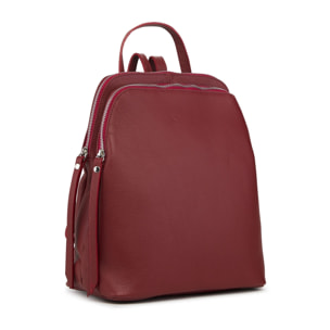 Borse Donna colore Bordeaux-in pelle Made in Italy 30x33x16cm