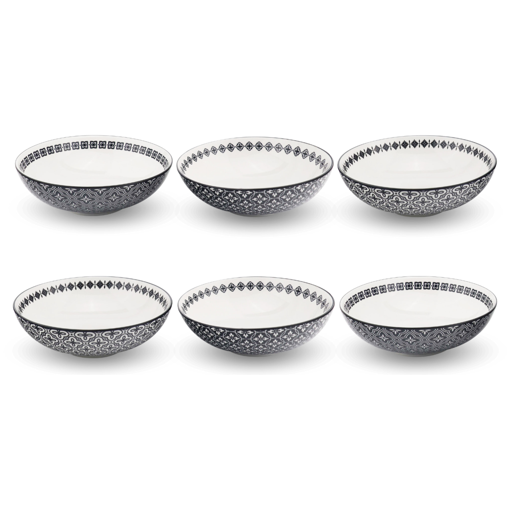 Lot de 6 assiettes creuses, VILLA LES PINS