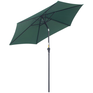 Parasol inclinable de jardin Ø 2,7 m alu. polyester