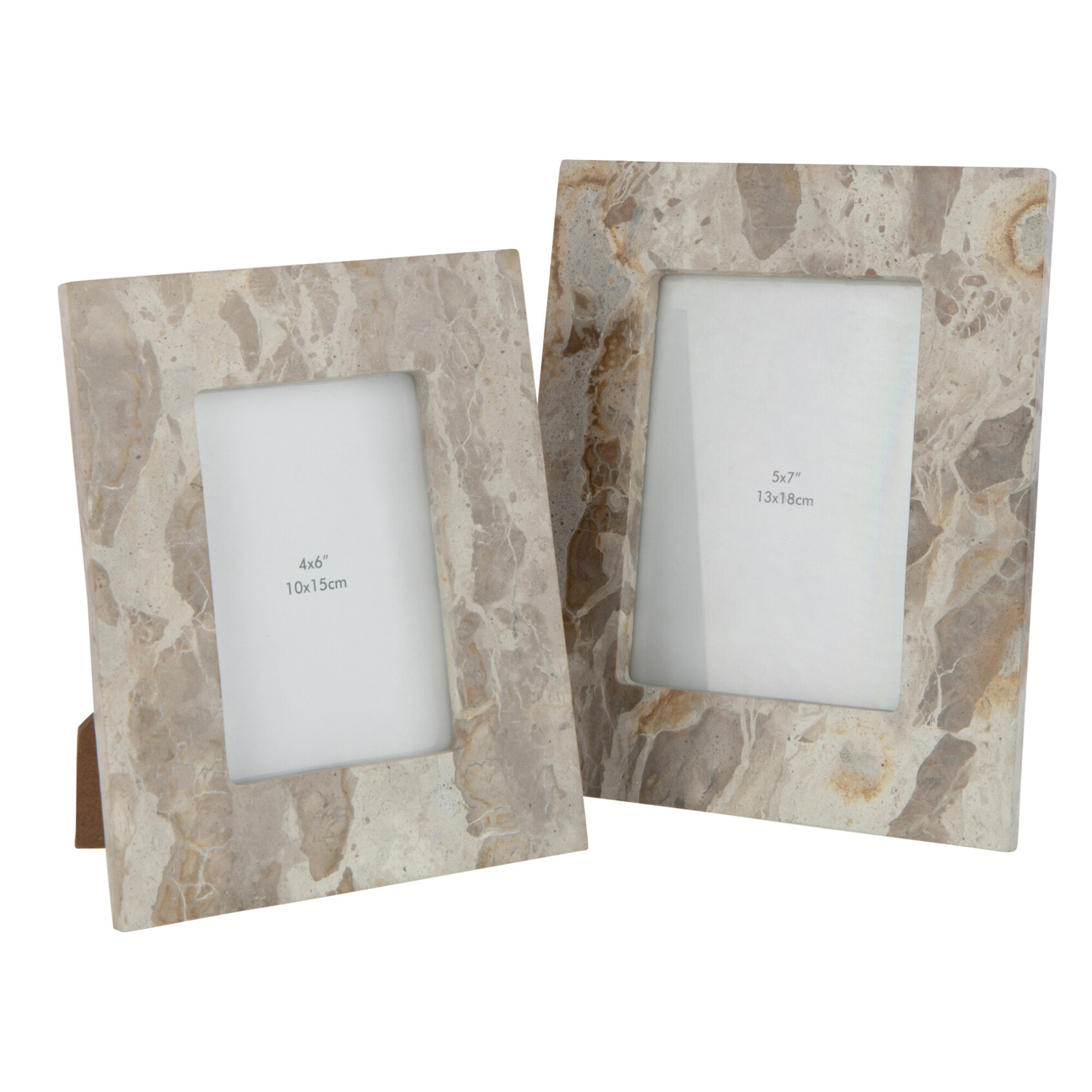 J-Line cadre photo Marble - stone - beige - large