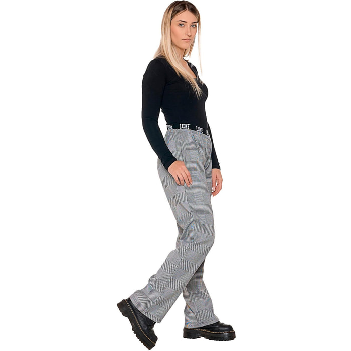 Pantalón palazzo en "Príncipe de Gales" para mujer "Perla"