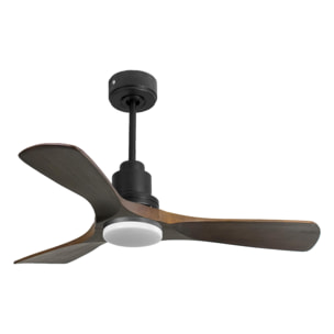 Ventilateur de plafond Réversible  Thermostat Dimmable Wifi Moteur à courant continu Toits en pente Télécommande Lumière à trois tons Hypersilence Mémoire