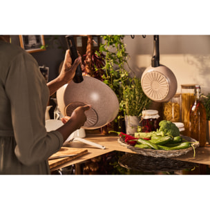 Wok BALLARINI Ledro 28 cm, Aluminium, Revêtement Céramique, Sable