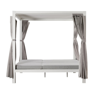 Lit de jardin 2 places gris - MALAGA