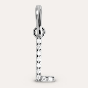 Charm Letter Spark in Argento