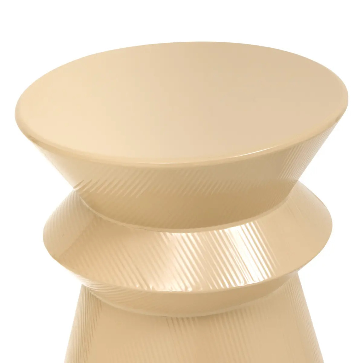 Table d'appoint Maya ronde D.35,5cm beige