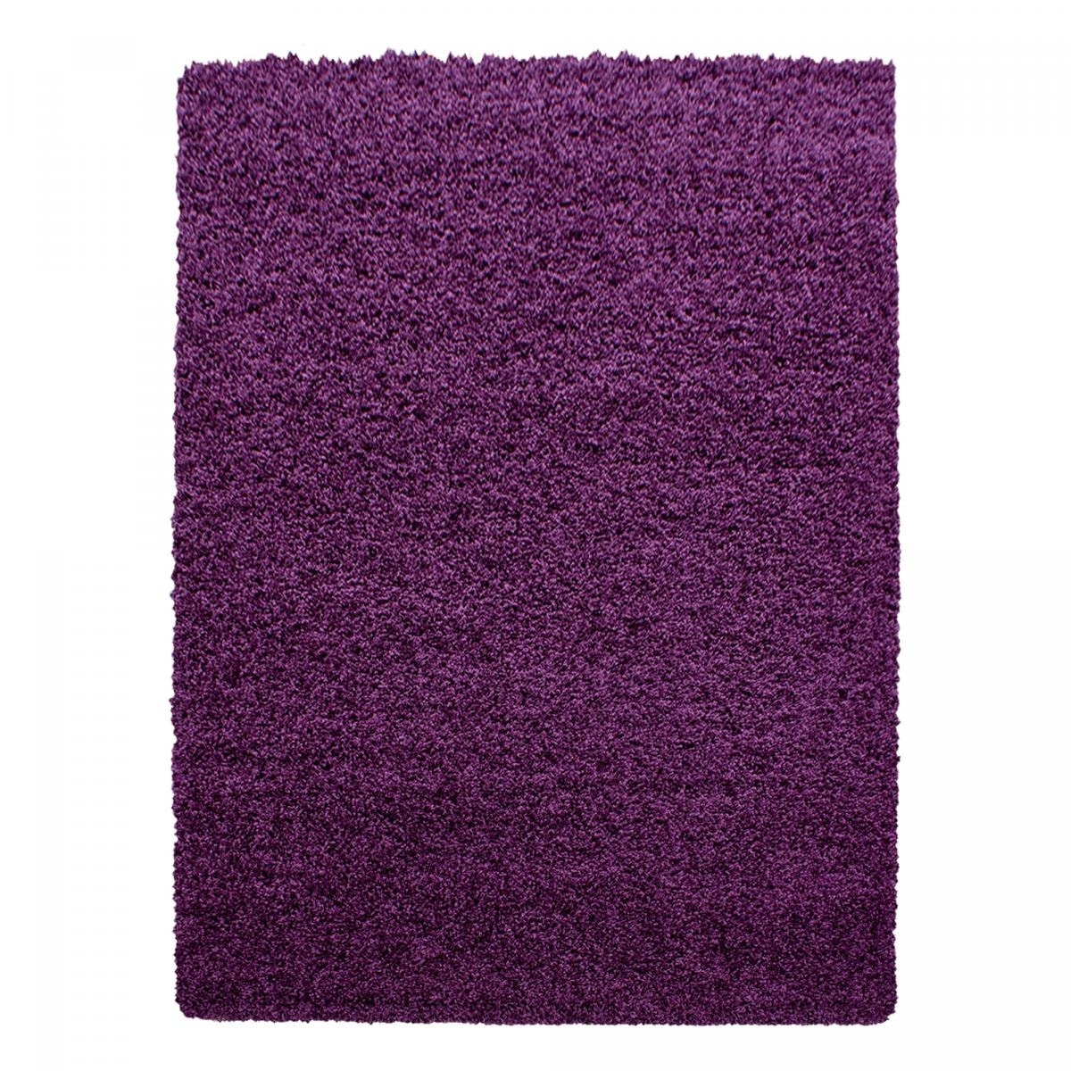 Tapis poils longs shaggy tissé motif uni GECO