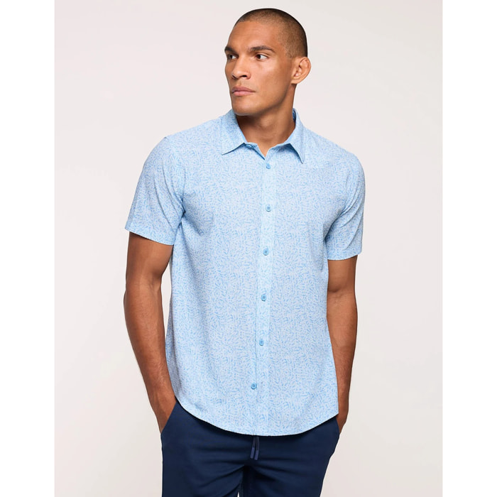 Camisa Manga Corta Azul - Uros