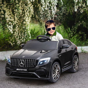 Voiture véhicule électrique enfant 12 V 35 W V. 3-5 Km/h télécommande effets sonores + lumineux Mercedes GLC AMG noir