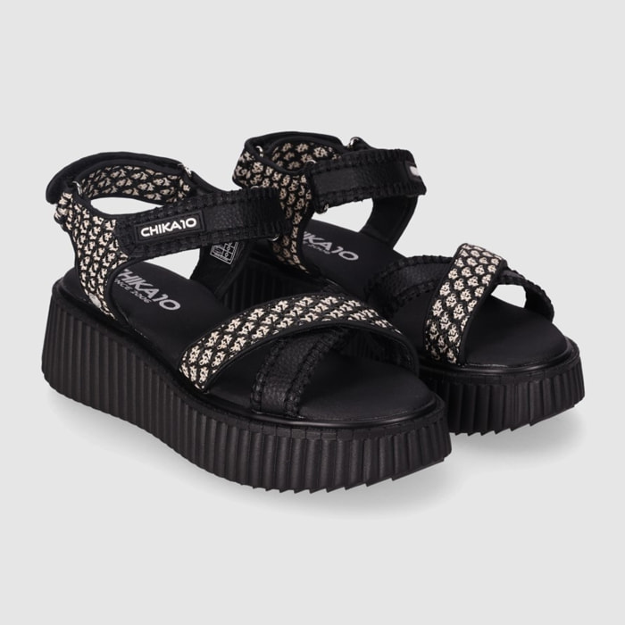 Sandalias - Negro - Tacón: 5 cm