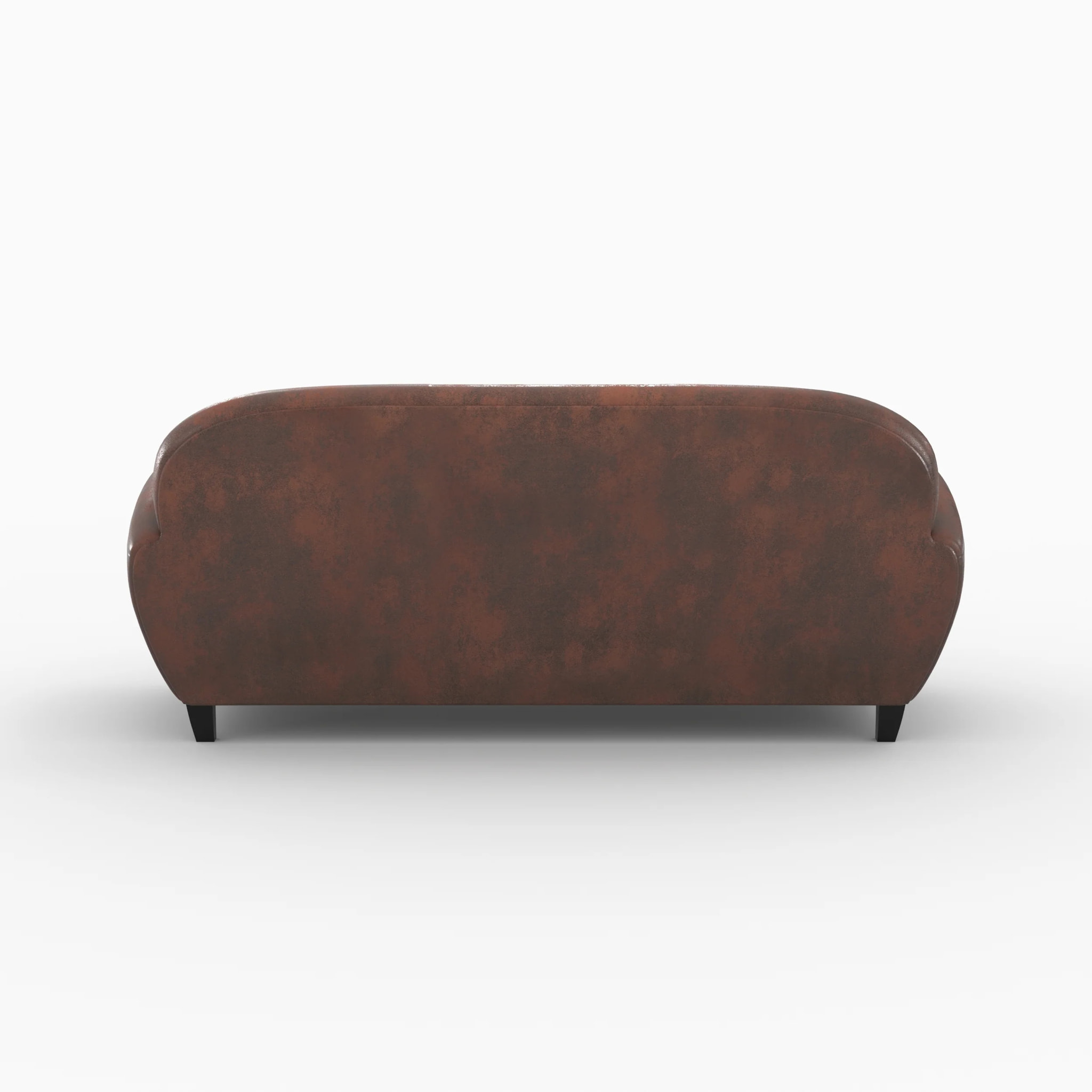 Ensemble canapé et fauteuil marron vieilli 4 places - Club