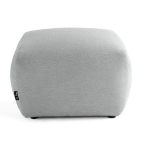 Sorrente - pouf - en tissu texturé - Gris clair