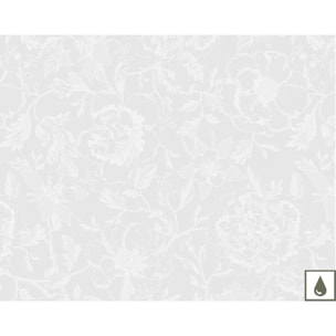 Set pur coton enduit motif jacquard Mille charmes blanc