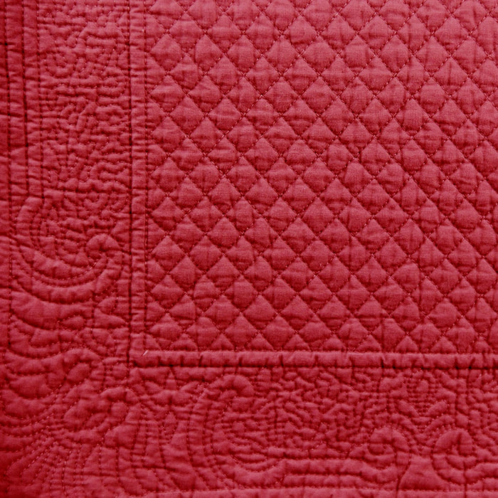 Set de table matelassé - Rouge