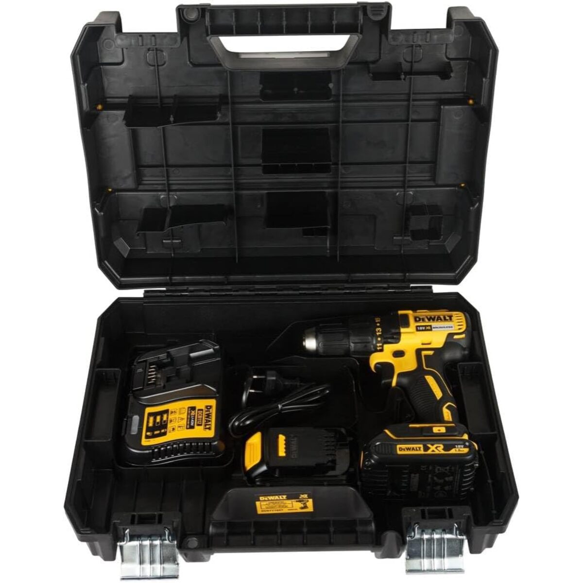 Perceuse visseuse sans fil + 2 x Batteries 1,5 Ah + Coffret T-STAK - DEWALT - DCD777S2T-QW