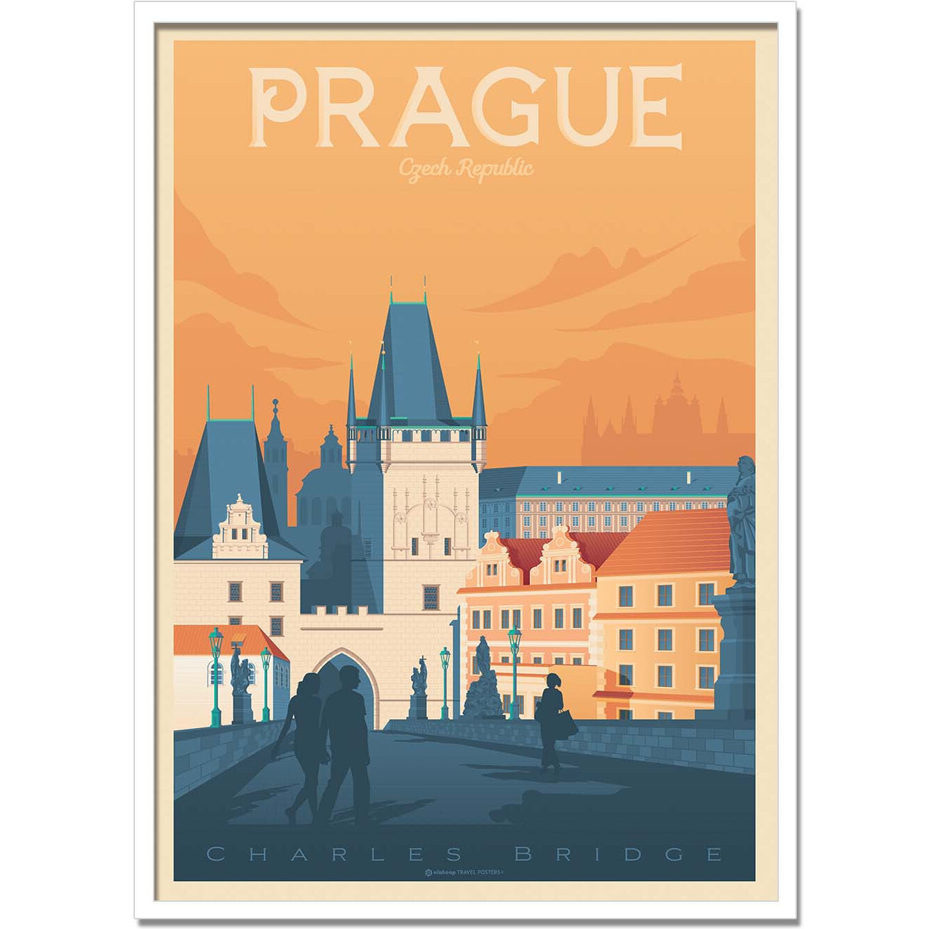 Affiche - Prague - Olahoop Travel Posters
