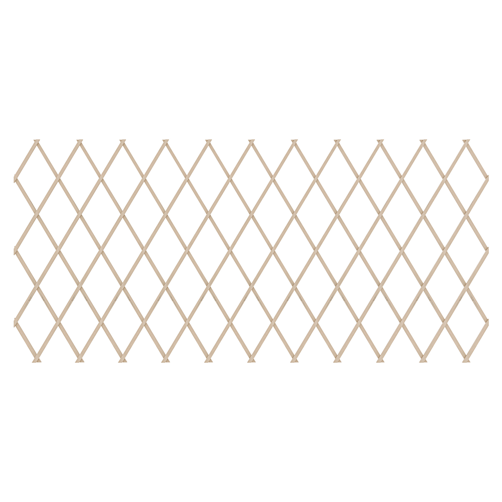 Traliccio Estensibile 100 x 200 Cm Grigliato Reticolato In Legno Naturale Sostegno A Muro Fiori Piante Rampicanti Balcone Giardino Terrazzo Esterno