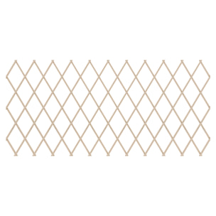 Traliccio Estensibile 100 x 200 Cm Grigliato Reticolato In Legno Naturale Sostegno A Muro Fiori Piante Rampicanti Balcone Giardino Terrazzo Esterno